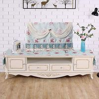 Tv cover Monitor TV Set Dust Cloth Cover Lace Tassel Decoration TINGTING-protective sleeves (Color : Wheat green, Size : 65inch-15088cm)