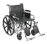 Drive Sentra EC Heavy Duty Wheelchair, Detachable Desk Arms, Elevating Leg Rests, 20" Seat, Model - STD20ECDDAHD-ELR