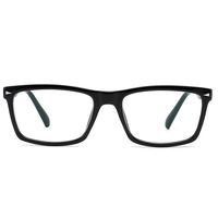 Cyxus Blue Light Blocking Glasses rectangle Computer Eyewear Clear Lens Eyeglasses Frame(8805T01,Classic balck）