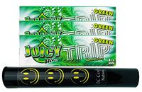 Herb Airtight Tube Pocket Protector with Juicy Jay's Green Trips 1.25 Flavored Hemp Rolling Papers 3 Count DC Crafts Nation- Happy Face
