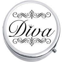 Diva Pill Box Medicine Vitamin Compact Pill Box