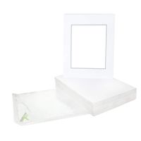 Golden State Art, Acid Free, Pack of 25 11x14 White Mats Mattes with Black Core Bevel Cut for 8x10 Photo + Backing + Bags