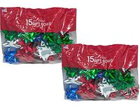 Berwick C.O. Large Premium Holiday Holographic Peel N Stick, Gift Wrapping Christmas Bows (30 Bows)