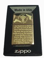 Boondock Saints Prayer Zippo Lighter Brush Gold