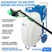 Window and Solar Panel Cleaning System 11 Gallon Water Tank and Water Fed Pole (Tank + 30 FT Pole)