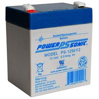 Power Sonic BB Battery HR5.5-12-F2-12.00 Volt 5.00 AmpH SLA Battery