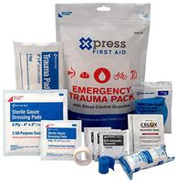 Xpress First Aid Emergency Trauma Pack with Bleed Control Granules