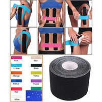 Kinesiology Tape - Pain Relief Adhesive - Best Therapeutic Muscle Support Aid - Sports Wrap for Knee Elbow Wrist Back Shoulder Ankle & Neck injury tape - Physio tap Water resistant - Price Xes