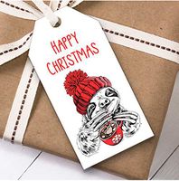 Sloth & Hot Chocolate Christmas Gift Tags (Present Favor Labels)