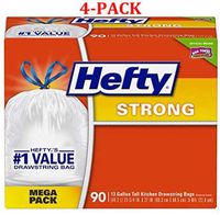 Strong Tall Kitchen Trash Bags - 13 Gallon, 90 Count (90 Count, 4-Pack)