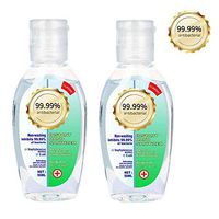 Hand Sanitizer Gel - 50ml Rinse Free Liquid Hand Soap Travel Size Disposable Hand Sanitizer Moisturizing & Refreshing Gel Cleanser Instant Hand Sanitizer Effective 99.99% for Adults & Kids (2X 50ML)