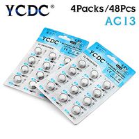 48Pcs YCDC AG13 LR44 357A S76E G13 Button Coin Cells 1.5V Alkaline Batteries