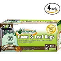 Green N Pack 30 Gallon Drawstring Large Trash Bags, 25-Coung (Pack of 4)