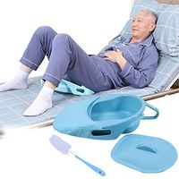 Wxnnx Bedpan, for Bedbound Patient, Postoperative Patient Potty, with Lid and Brush, 40 28 12cm