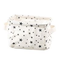 Daoroka Storage Basket,Cotton Linen Desktop Storage Basket Sundries Storage Box With Handle