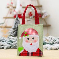 Ecurson Christmas Candy Bag Santa Claus Snowmen Gift Bag Children Storage Bag
