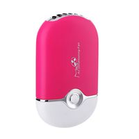 FuriGer Handheld Mini Fan Battery Operated, Personal Portable Fan with USB Rechargeable Battery 2 Modes Operated Cooling Folding Electric Fan for Office Room Outdoor Household Traveling - Pink