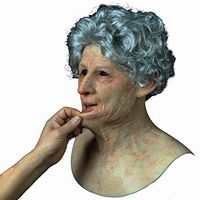 Lifelike Soft Silica Wrinkle Grandma Mask Soft Silica Mask LNV-1