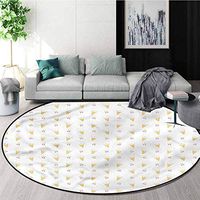 RUGSMAT Ice Cream Modern Vintage Rugs,Kitty Cones Carpet Door Pad for Bedroom/Living Room/Balcony/Kitchen Mat Diameter-31