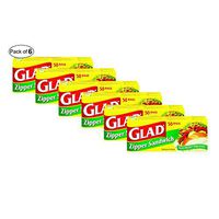 Glad Sandwich Zipper Bags (50 Bags) (Pack of 6)