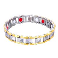 JUANLIAN Men Titanium Steel Bracelet Magnetic Bracelets for Arthritis Pain Relief with Remove Tool for Men Gift