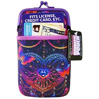 Rhinestone Encrusted Neoprene Soft Cigarette Case with Snap CLAS Closure and Printed Design - Dreamcatcher