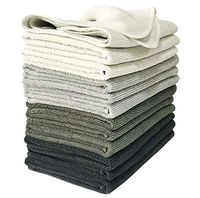 VibraWipe Microfiber Cleaning Cloth 12-Pack, Large Size 14.2"x14.2", Trap Dust, Dirt and Pet Dander in Split Fibers. Absorb up to 5X Their Weight in Liquid – Machine Washable, Reusable and Lint-Free