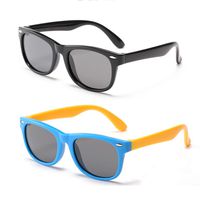 Juslink Toddler Sunglasses, Polarized Flexible Boys Girl Baby and Kids Sunglasses Age 2 to 10 (Black+Blue)