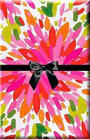 Floral Splash Gift Wrap Wrapping Paper-15ft Roll w. 10 Multi Color Gift Tags