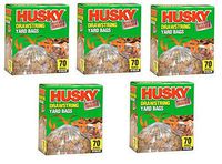 Drawstring Yard Bag, Clear 39 Gal (Pack of 5)