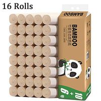 Toilet Paper 4-Ply 16Rolls Household Thickened Bamboo Pulp Natural Coreless Skin-Friendly Paper Towels