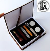 Stamp Seal Sealing Wax Vintage Classic Old-Fashioned Antique Alphabet Initial Letter Set Brass Color Creative Romantic Stamp Maker (F)