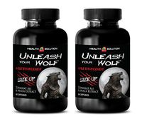 libido Herbal Supplement - Unleash Your Wolf - Size UP - Male Enhancement - maca Extreme - 2 Bottles (120 Capsules)