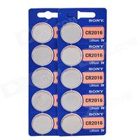 Sony 3v Cr2016 Lithium Ion Button Cell - Silver (10 Pcs)