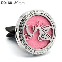 Alonea Stainless Car Air Auto Vent Freshener Essential Oil Diffuser Gift Locket Decor (J)