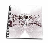 3dRose db_195699_1 Ceremony Bride and Groom Rings Drawing Book, 8 x 8