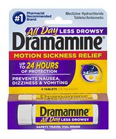 Dramamine All Day Less Drowsy Motion Sickness Relief, 8 Tablets