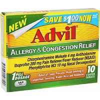 Product Of Advil, Allergy & Congestion Relief Tablets, Count 1 - Headache/Pain Relief / Grab Varieties & Flavors