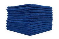 The Rag Company (12-Pack) 12 in. x 12 in. Commercial Grade All-Purpose Microfiber Highly Absorbent, LINT-Free, Streak-Free Cleaning Towels (Royal Blue)