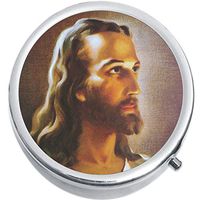 Jesus Christ Medicine Vitamin Compact Pill Box
