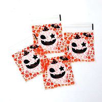 Awerise Pack of 100 Halloween Cellophane Bags, Trick or Treat Cello Bags, Party Favor Bags, Candy Bags, Self Adhesive Bags (Design 2)