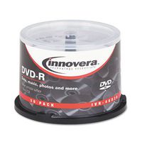 Innovera : DVD-R Discs, 4.7GB, 16x, Spindle, White, 50/Pack -:- Sold as 2 Packs of - 50 - / - Total of 100 Each
