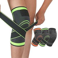 Knee Brace Support Knee Pads Compression Sleeves, Wraps Pads for Arthritis, ACL, Running, Pain Relief, Injury Recovery, Basketball and More Sports,1 pc/Pack (Green, XXL)