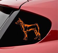 Cute basenji Vinyl Decal Sticker (Orange)