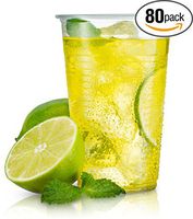 Framo 9 Oz Clear Plastic Cups in Bulk for Any Occasion, BPA-Free Disposable Transparent Ice Tea, Juice, Soda, and Coffee Glasses for Party, Picnic, BBQ, Travel, and Events, 80 Count