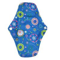 Reusable Menstrual Pads, Bestpriceam S/M/L Random Pattern Reusable Bamboo Cloth Washable Menstrual Pad Mama Sanitary (M, Light Blue)