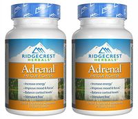 RidgeCrest Herbals Adrenal Fatigue Fighter, Adaptogen Stress Support, 60 Vegetarian Capsules (2 Pack)