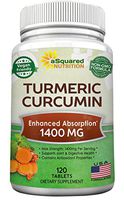 Pure Turmeric Curcumin 1400mg Supplement - 120 Tablets - 100% Natural Tumeric Root Powder & Black Pepper Extract Formula, Joint Pain Support Veggie Pills, Anti-Inflammatory Antioxidant