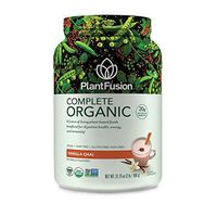PlantFusion Complete Organic Plant Based Pea Protein Powder | Fermented Superfoods | Vegan, Gluten Free, Non Dairy, Soy Free, Vanilla, 2 LB