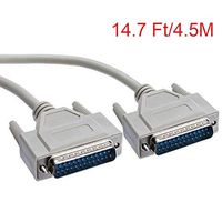 Yohii 14.7 Ft/ 4.5M DB25 Male to Male Parallel Printer Extension Cable Serial RS232 Cable
